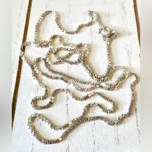 Vintage 925 Sterling Silver Box Chain